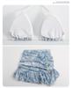 Women's 2025 Split Printed Swimsuit: Tummy Control Slimming Bikini with Hip Wrap Skirt - Four-Piece Set for Hot Spring Resort.
