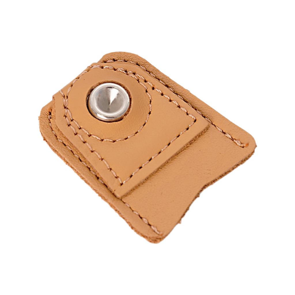 Sewing Thimble Leather Thimble Finger Protector Leather Coin Thimble Pad Thimble Cover for Needlework
