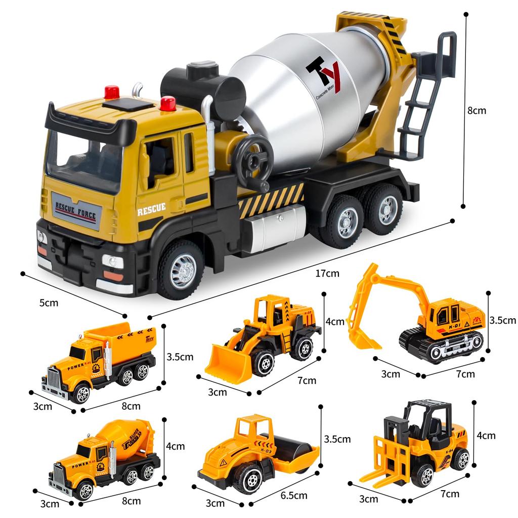 Miniature Car Set with and Perfect for Working Construction and Sandbox Play Perfect for Parking Lots and Construction Alloy Model Cars for Indoor A