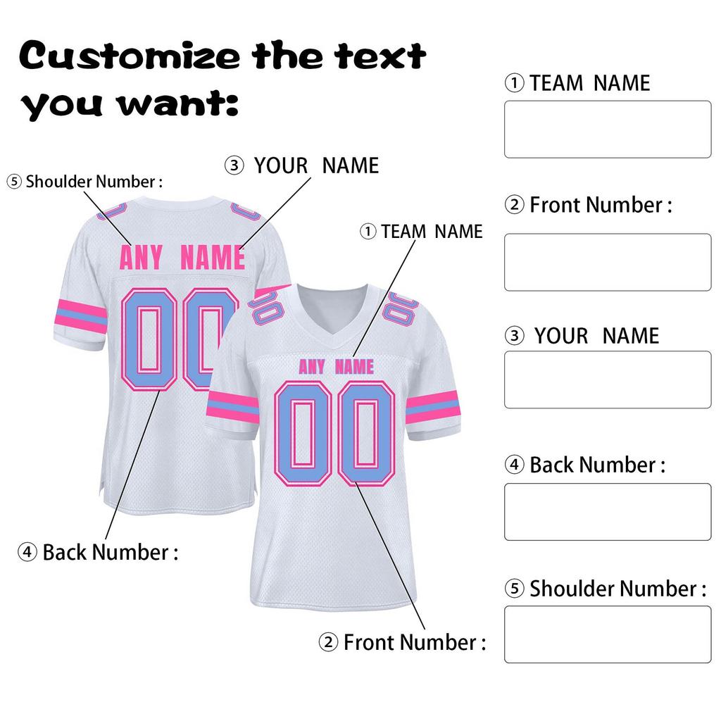 Custom Football Jerseys Personalized Printed Team Name & Number Sports Uniform For Men Women Youth