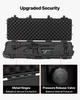 Hard Rifle Case, Lockable Rifle Case with Pre-cut Foams, 1016 Mm Gun Storage with Wheels, IP67 Waterproof & Dustproof Movable Large Pistol Storage for