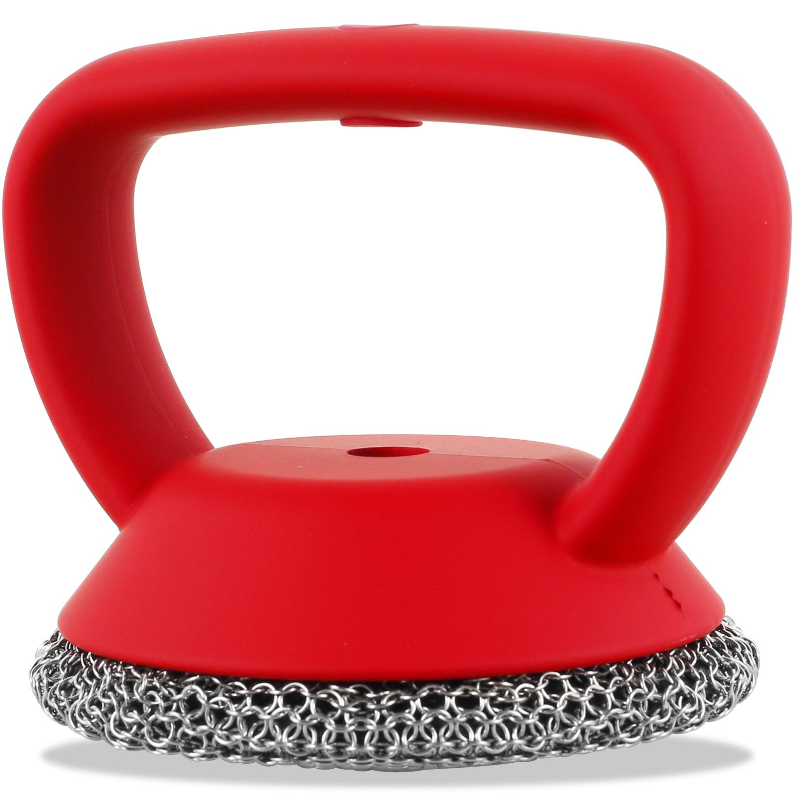 

Cast Iron Scrubber Stainless Steel Round Chainmail Scrubber Brush Anti-Rust Cleaning Pots Tool to Clean Cookware Frying Pans