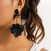 Accessories Metal Petal Flowers Niche Earrings Retro Versatile Cold Style Tassel Stud Earrings for Women
