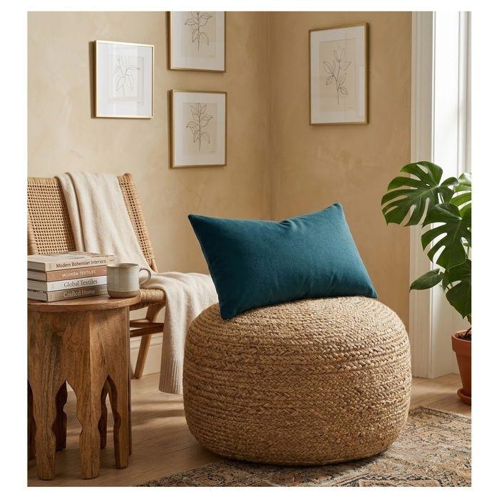 Coussin polyester uni 30 x 50 cm Pop color canard