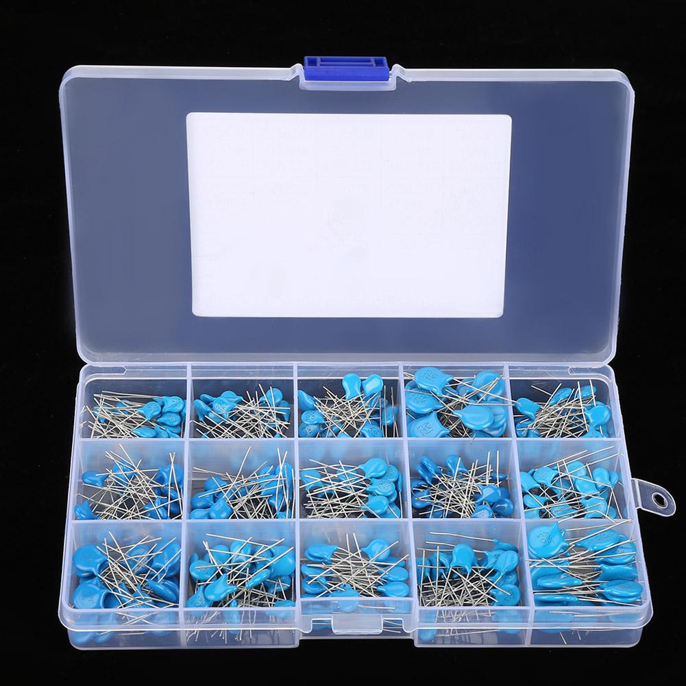 300pcs 15 Values High Voltage 0.1nF~22nF Ceramic Capacitor Assorted Kit