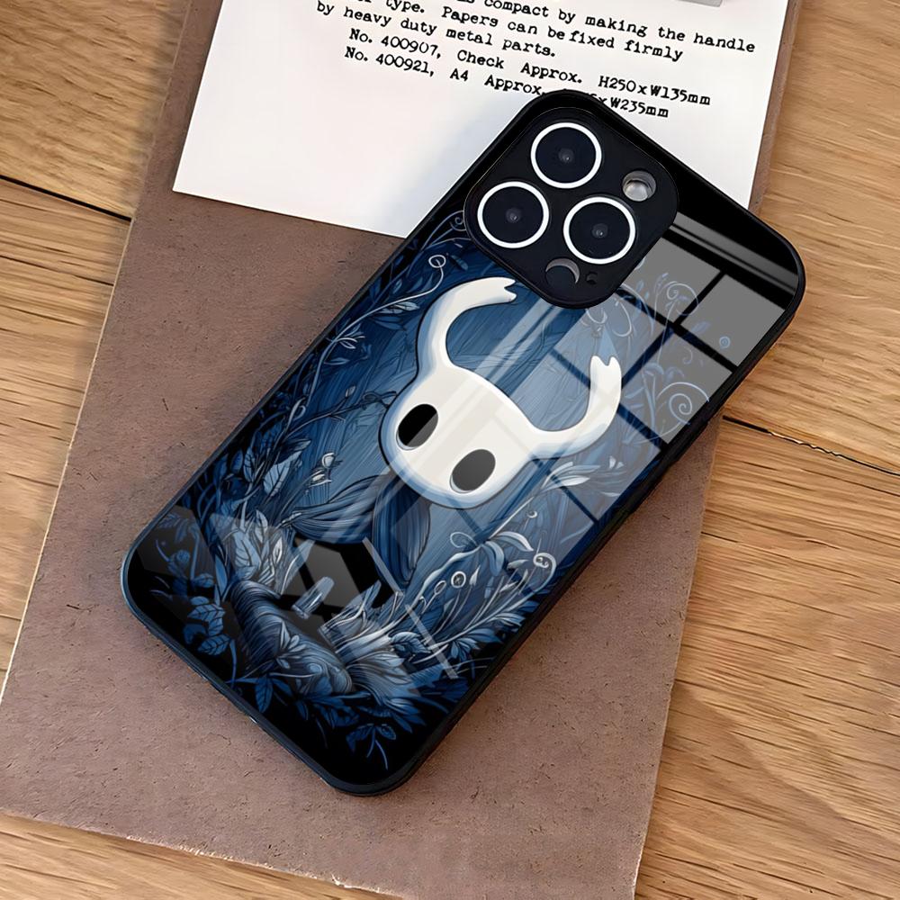 Game The H-Hollow K-Knight Phone Case For IPhone 17 Air 16 E Pro Max 15 14 13 Mini 12 Pro 11 Max Plus Black Glass Cover