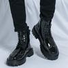 Fashion Lace up high top leather shoes Trendy men's classic styles Leisure Outdoor Street daily Plus Size Nightclub party shoes Hot
