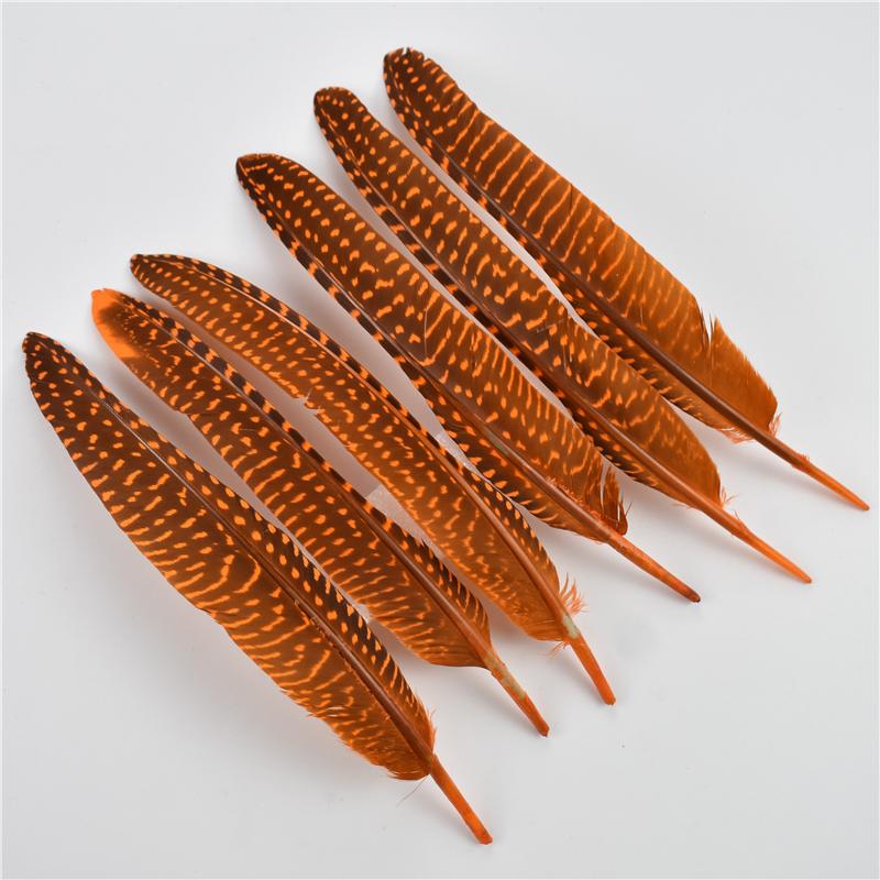 10Pcs/Lot 15-20cm Pheasant Feathers for Crafts Polka Dot Guinea Hen Flank Pearl Feather Headdress DIY Wedding Party Decoration