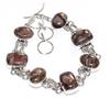 Pretty Copper Rhodochrosite 925 Silver Plated Bracelet 9" Daily Wear Gift G6T06