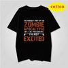 Dark Style Zombie Apocalypse Text Printed Tshirt Fun Dark Style Unisex Loose Short Sleeved Shirt