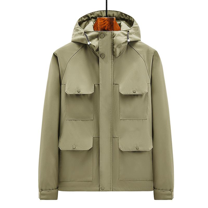 

Осень и Зима Уличный Досуг Спорт Мужская Американская Уличная Куртка Мужская Толстовка Свободная Рабочая Куртка M