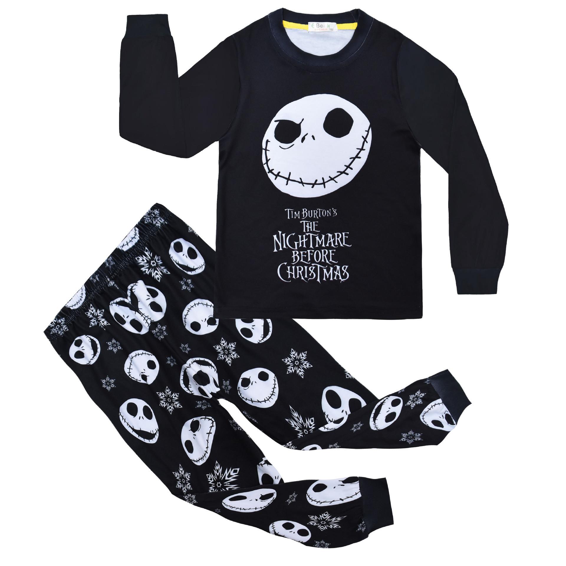 

Christmas Eve Horror Clothing, Middle-Aged And Older Children S Long-Sleeved Casual Pajamas, Pajama Pants, Loungewear Set 7775 110