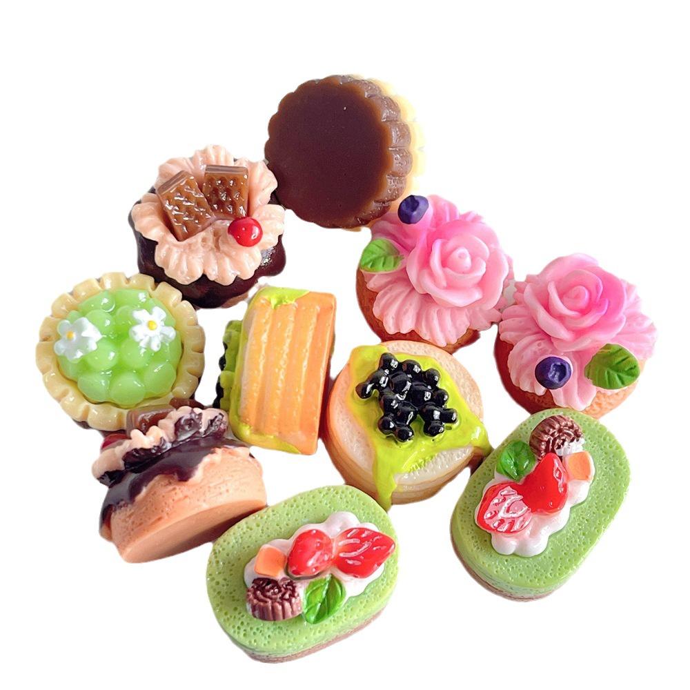 Handmade Resin Cake Accessories For Diy Keychains And Pendants Realistic 3d Simulation