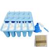 Silicone Ice Cream & Popsicle Mold - 12, 10, 6, 4 Cavities for DIY Treats