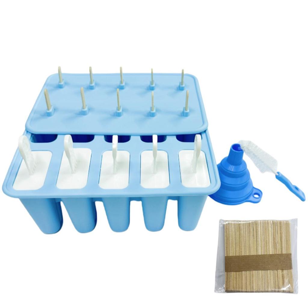 Silicone Ice Cream & Popsicle Mold - 12, 10, 6, 4 Cavities for DIY Treats