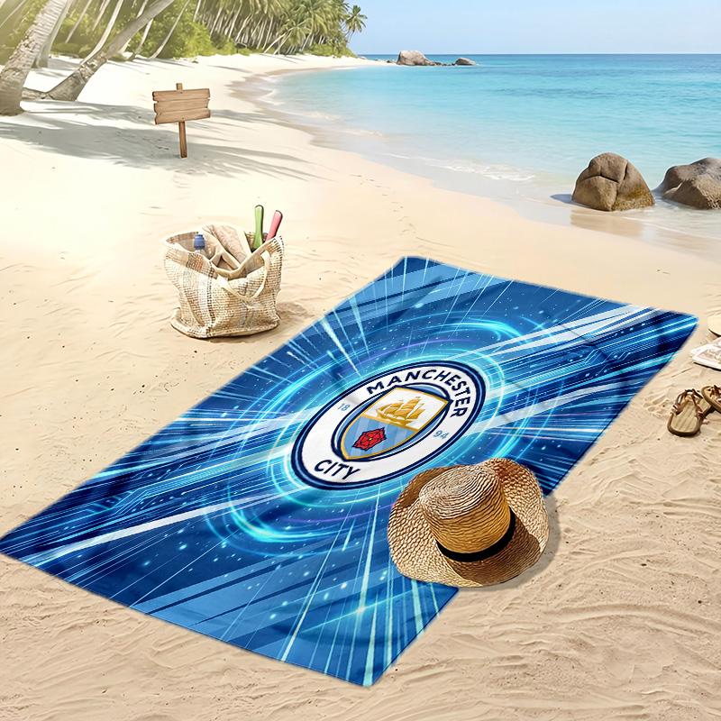 Manchester City Printed Beach Towel Quick Dry Soft TowelPortable Large Rectangular Beach Blanket for Travel Swimming Pool