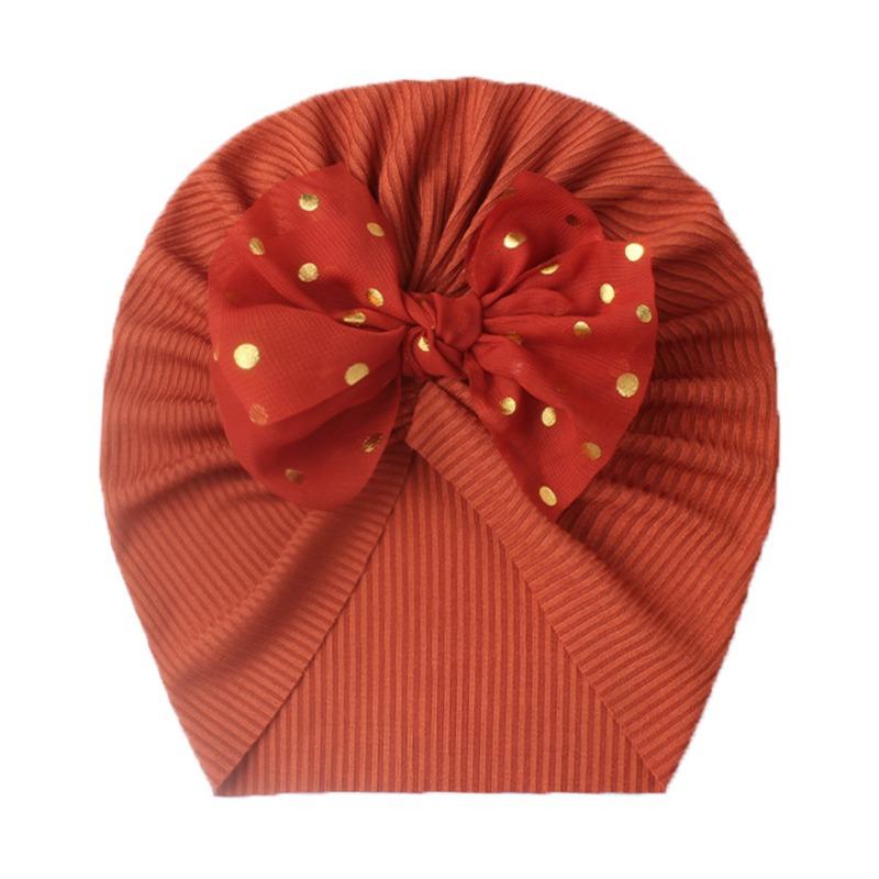 Seasonal new threaded baby headgear, children's bow pullover hat, headhat, baby Indian hat