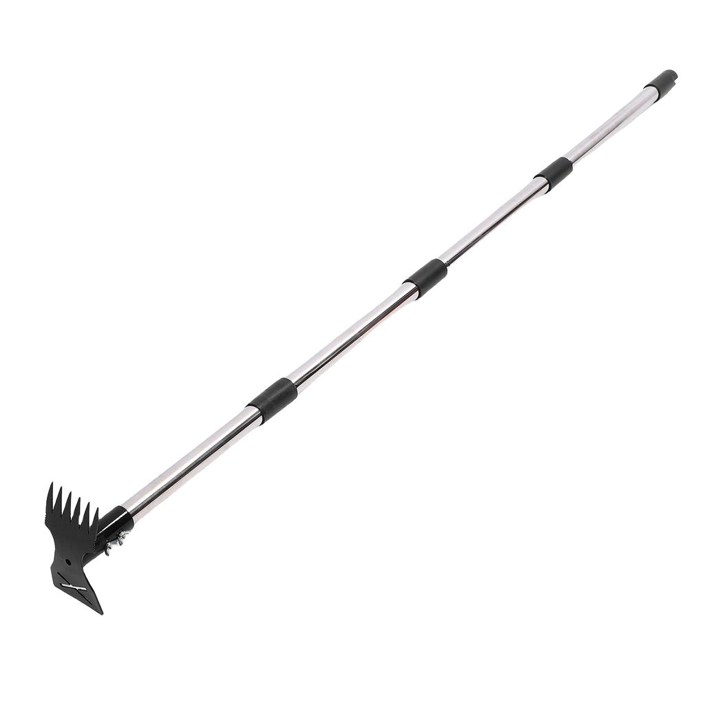 Weed Puller Tool Long Handle Standing Detachable 2 in 1 Hand Weed Rake Action Hoe for Garden Patio Farm