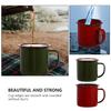2Pcs Enamel Tea Mugs Retro Drinking Cups Heat Resistant Rustproof Mugs for Home Cafe Kitchen Storage Practical Tea Cups