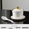 Palace Style Ceramic Stew Bowl with Lid