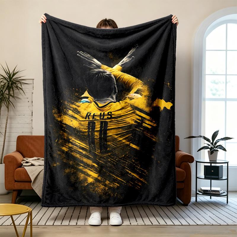 Borussia Dortmund Morbida e confortevole flanella Adatta per divani salotti campeggio all'aperto viaggi e fa anche un ottimo regalo di anniversario