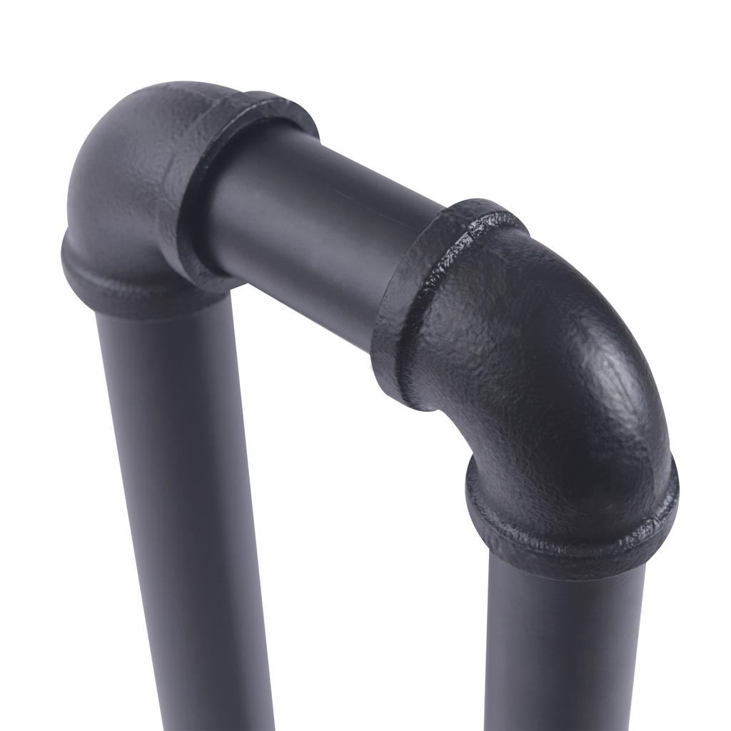Retro Matte Black Stair Handrail, Safety Non-Slip U-Shaped Support Railing, 50kg/110.23lbs, 20*85cm