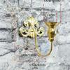 Retro Iron Candle Sconce Holder Wall Mounted Decorative Candlestick Display Artwork for Room Corridor Hallway Decor