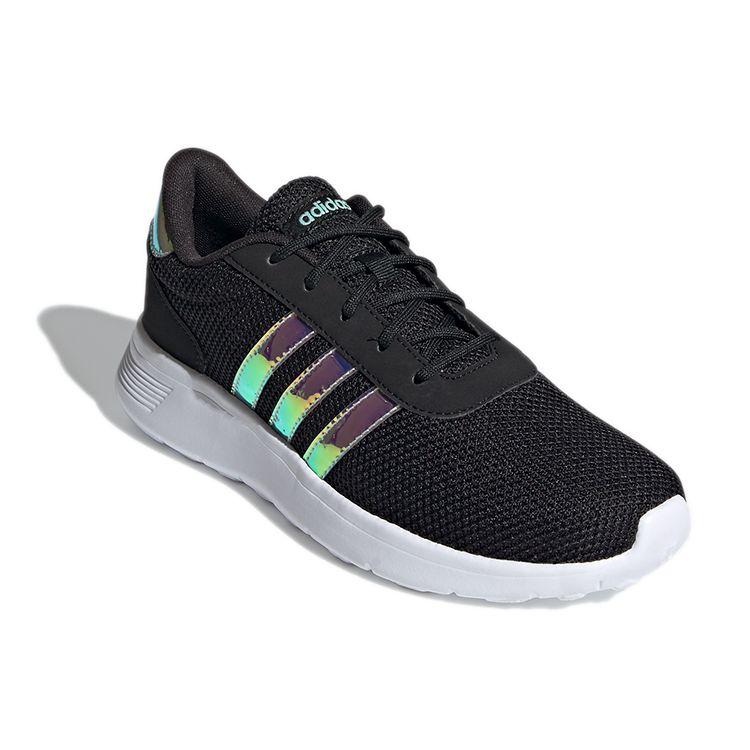 Adidas Neo Lite Racer Series Fabric Comfortable Retro Breathable Low-Top Lifestyle Casual Shoes Women Sneaker Black White Gold FZ1295