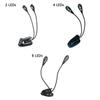 Mit Clip Tischlampe Flexibel 2/4/8 LEDs Licht Notenständerleuchte Notenleuchte Leselampen