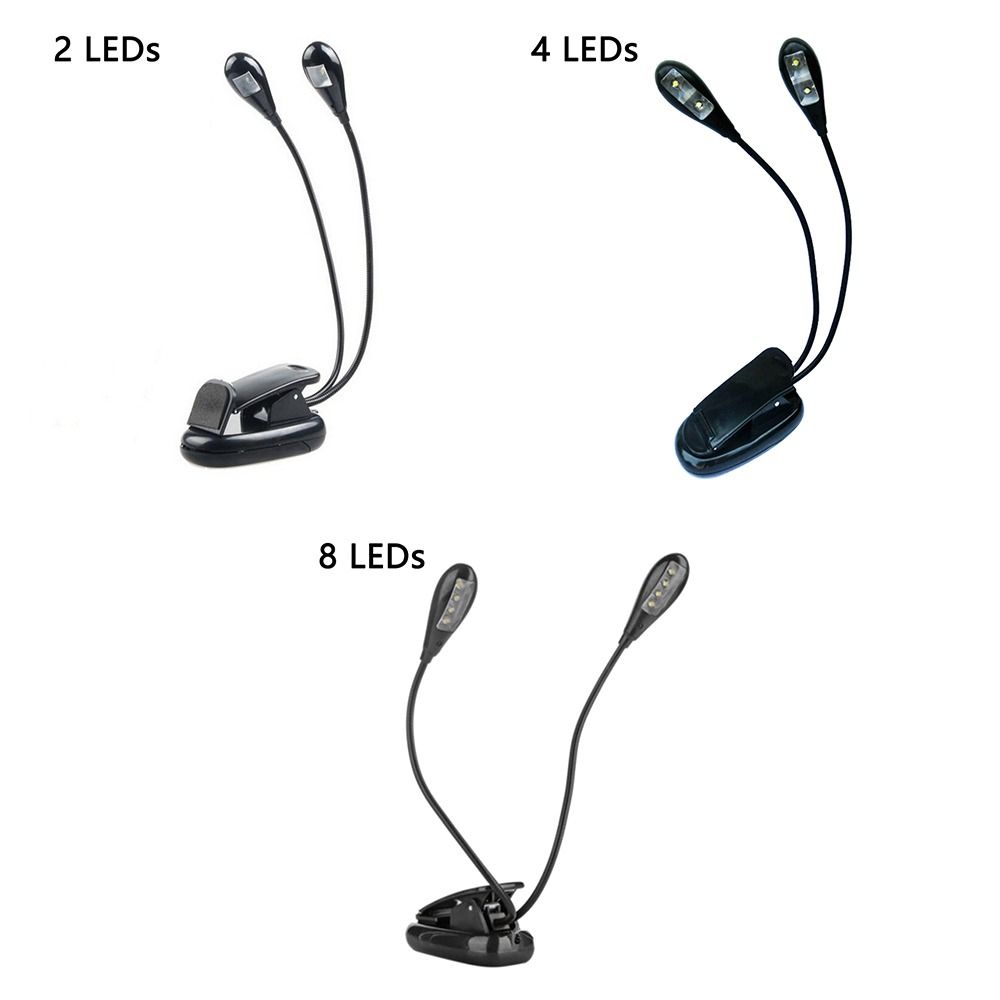 Flexible Table Lamp Clip Lamp Music Score Light 2/4/8 LEDs Light Reading Lights Music Stand Light