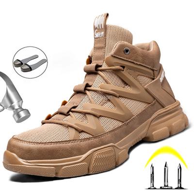 Fashion Work Safety Shoes Men Indestructible Work Boots Male Security Steel Toe Shoes Puncture-Proof Work Sneakers Men's Safety Boots