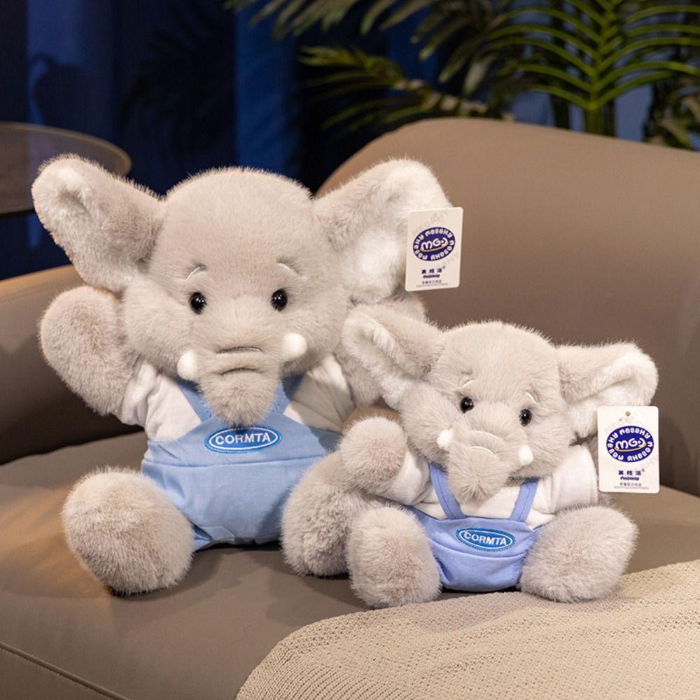 Soft Elephant Plush Doll PP Cotton Stuffed Elephant Toy Hugging Plush Toy Birthday Parties