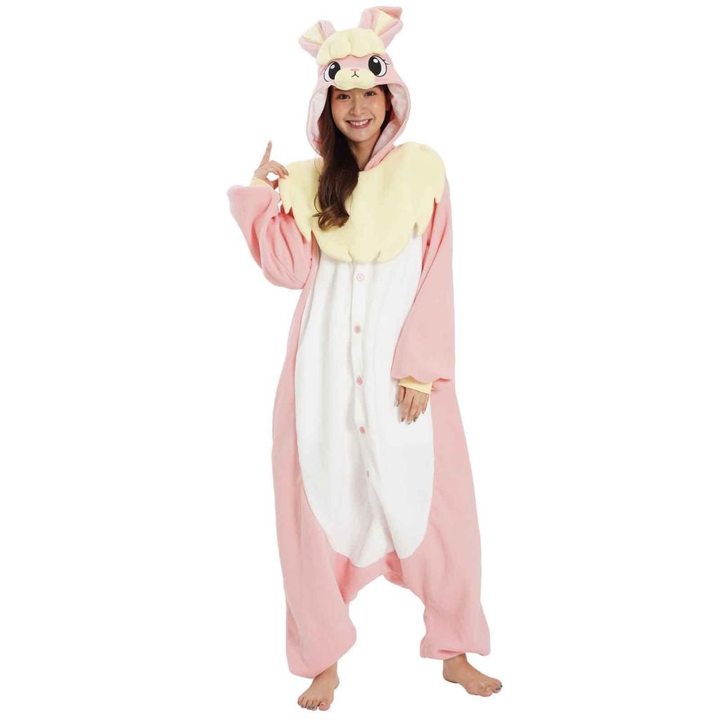 SAZAC Pink Rabbit Kigurumi (Adult) Fleece Animal Costume, 2933