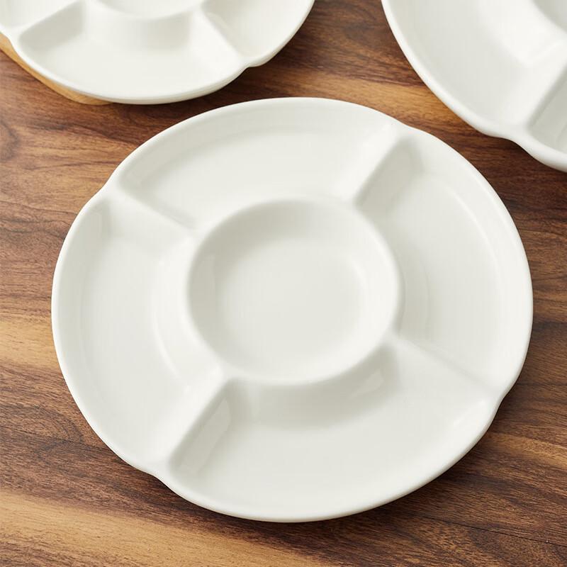 12-Zoll Fünf-Fächer Weiße Keramikplatte