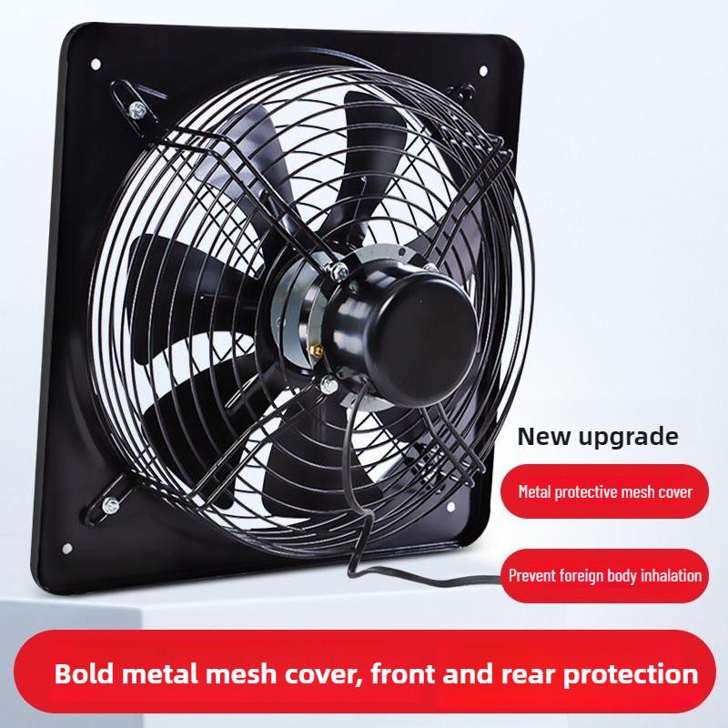Powerful Industrial Iron Exhaust Fan Household Efficient Ventilation And Smoke Removal Device Kitchen Range Hood