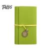 Stain-resistant Journal A6 Faux Leather Notebook, 6 Ring Loose Leaf Binder with Retro Clock Ink-proof Planner Pendant, 7 Inch Personal for Travel