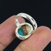 Naturalny Turkus Oysterski Kamień Szlachetny Pierścionek ze Srebra Próby 925 Owalny Kształt Dla Kobiet i Dziewcząt