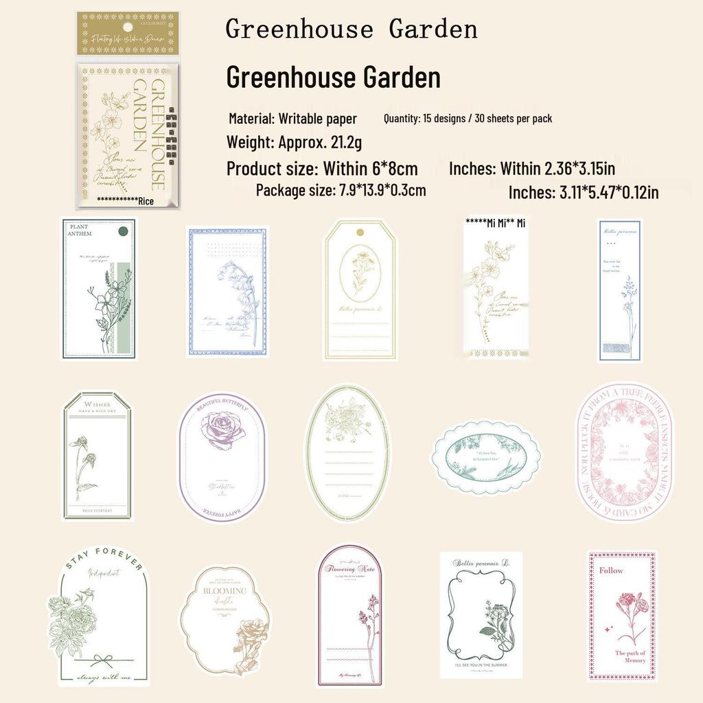 Retro Droom Serie: Oud Bos Schrijfbare Sticker Set - 30 Vel voor Journals & Decoraties