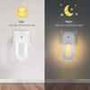 LED Plug Night Light EU/US Wall Socket Lamp With Twilight Sensor Energy Saving Kids Room Bedroo Portable Night Lights