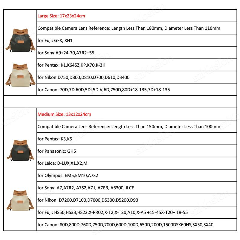 Versatile Camera Shoulder Bag Photography Travel Messenger Bag Portable Travel Stylish DSLR Sling Bag For Canon/Nikon/SonyFuji