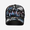 Cappellino da Baseball Hiphop con Stampa Graffiti Regolabile Protezione Solare Traspirante Estivo da Esterno Per Uomo e Donna