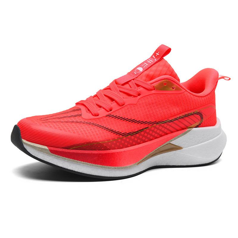 Men's & Youth Carbon Plate Running Shoes - Lightweight, Anti-slip Sports Footwear for Students & Physical Fitness Tests