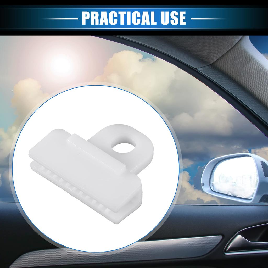 VekAuto Set of 4 Window Door Glass Channel Retainer Clips 1.54"x1.30"x0.47" Glass Regulator Holder Sash Clips Durable Plastic White