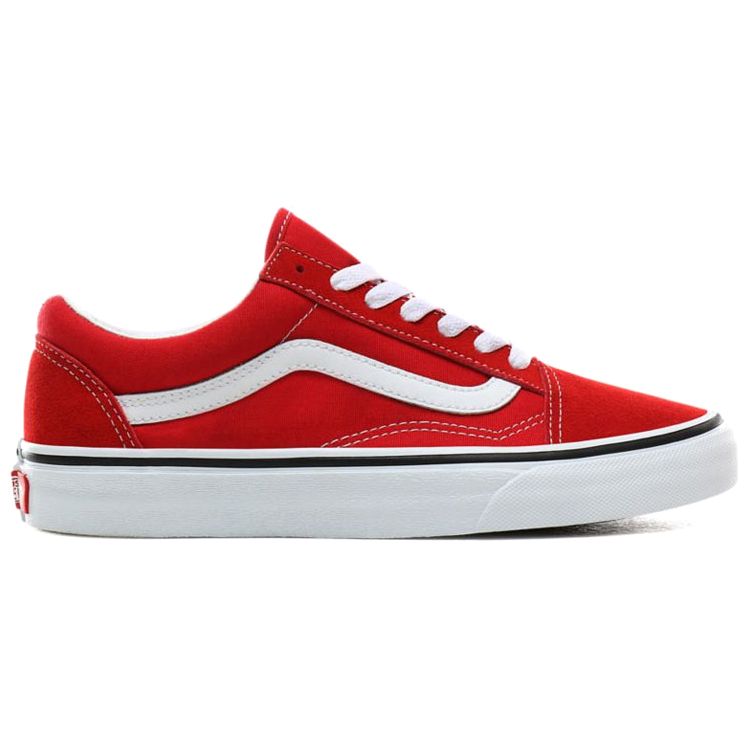 Vans Old Skool Racing Red Unisex Sneakers True-White VN0A4BV5JV6