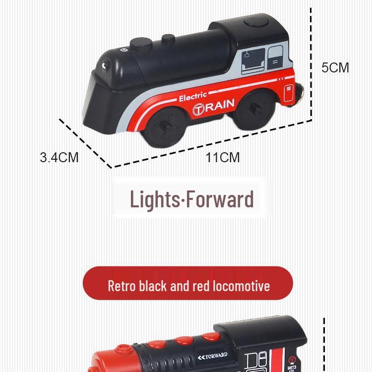 Electric Light & Sound Magnetic Train Toy for Kids - Track Compatible