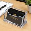 Single Layer Business Card Display Stand Clear Acrylic Visiting Card Organizer  Hotel Desktop