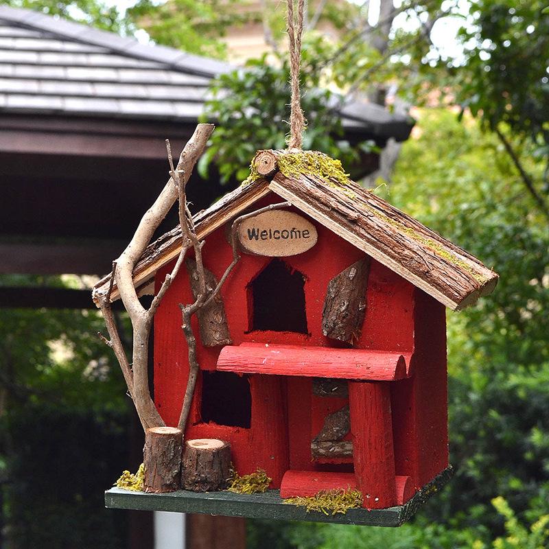 Xianci Outdoor Vogelhaus aus Massivholz: Garten-, Hof- oder Balkondekoration Ornament.