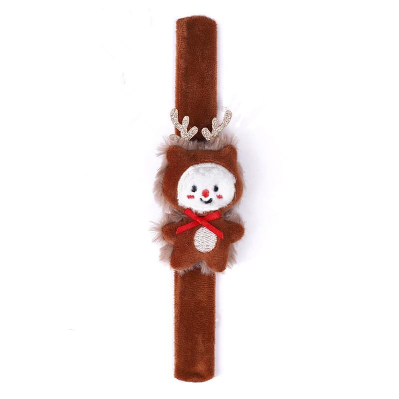 Weihnachts Klatscharmband Cartoon Plüsch Elch Schneemann Kreisarmband Für Weihnachten Kindergeschenk Jahresdeko Armband