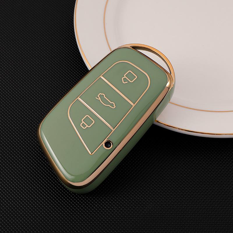 Chery Tiggo 5x/7/8 Key Case - High-End Gold Edge Shell for Men & Women