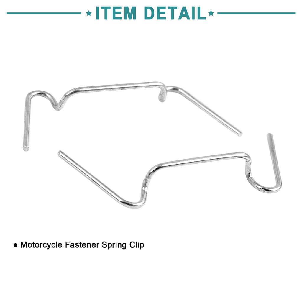 ACROPIX Motorcycle Fastener Spring Clip Square Headlight Universal Replacement Silver Tone 10pcs